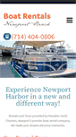 Mobile Screenshot of boatrentalsnewportbeach.com